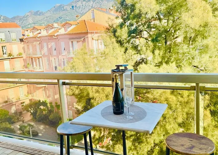 Berkeley, Studio, Terrasse, Vue Mer, Parking, Clim Menton