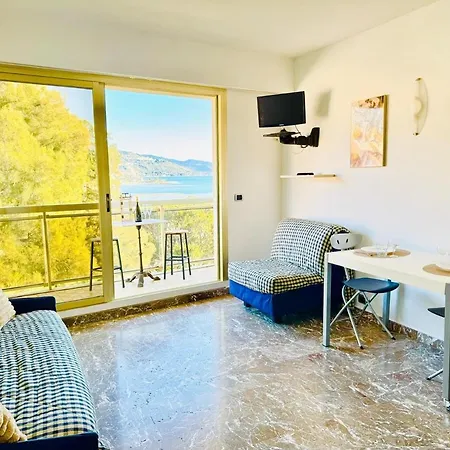 Апартаменты Berkeley, Studio, Terrasse, Vue Mer, Parking, Clim Ментона